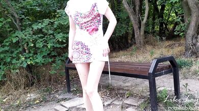 Walking in the city without a skirt