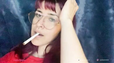 RED HEAD SMOKES A CIGARETTE AND GIVES A BLOWJOB #3 - SMOKING FETISH NYNPHE