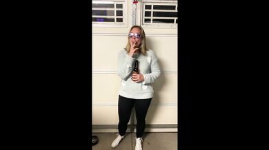Mel Luvs Smoking in the garage. PAWG MILF in yoga pants LUVS to smoke.