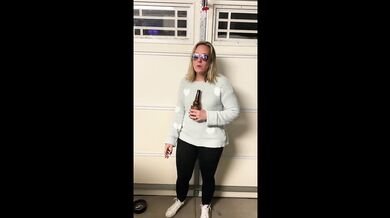 Mel Luvs Smoking in the garage. PAWG MILF in yoga pants LUVS to smoke.