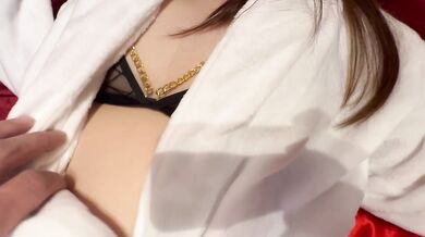 シャワーを浴びてバスローブ&セクシーランジェリーでお出迎え完全版　正常位、バックでハメまくりラスト1分の絶頂