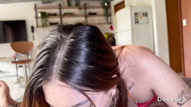 Tattooed Latina Blows Me Gets Naked Rides Hard Then Facesits Deep Pussy Fingering POV