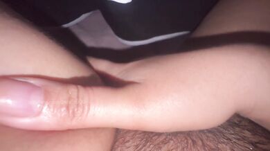 Vaginal sounds after intense masturbation.