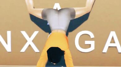 Big ebony ass banged by big white cock
