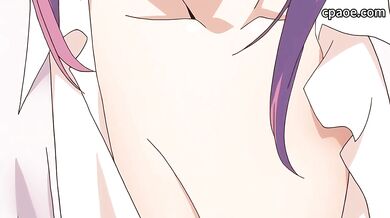 Masturbating in front of a big-breasted girl with glasses