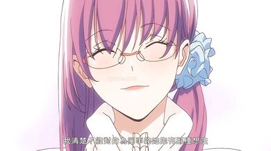 Masturbating in front of a big-breasted girl with glasses