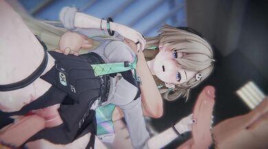 [WuWa] Lynae's "Academy Scandal": Bound Cowgirl, Sandwich DP, Handjob & Pregnant (4K)