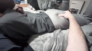 playing with cute redheads feet during blowjob POV