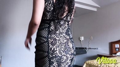 Sexy Latina in a dress fucks like crazy - nice ass
