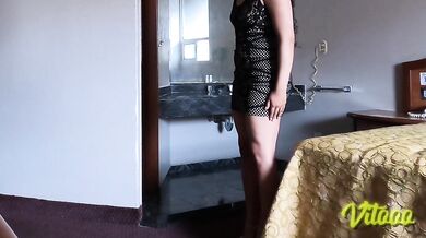Sexy Latina in a dress fucks like crazy - nice ass