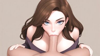 AI Generated - Tempting Brunette Intense Oral to Passionate Creampie Thrust