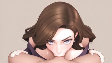 AI Generated - Tempting Brunette Intense Oral to Passionate Creampie Thrust