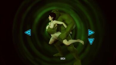 An ogre with a huge cock penetrates a shy girl's virgin pussy. 3D Hentai Game