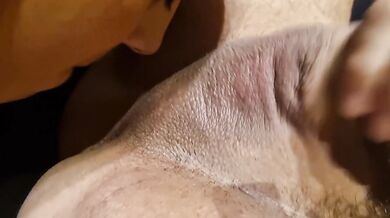 My redhead stepsister sucks my cock and ends up covered in semen.