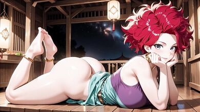 Red Hair Purple Lingerie Big Tits Supermarket Filled Until Ahegao Collapse