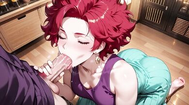 Red Hair Purple Lingerie Big Tits Supermarket Filled Until Ahegao Collapse