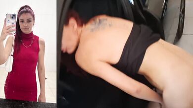 Married woman cheating on her husband with friends in the street in public!