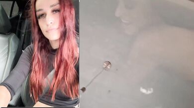 Married woman cheating on her husband with friends in the street in public!