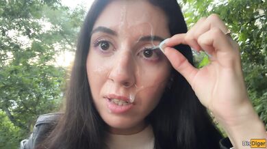 If you come second to this mountain - you'll be walking around with cum on your face in front of people! - Crazy Public Cumwalk