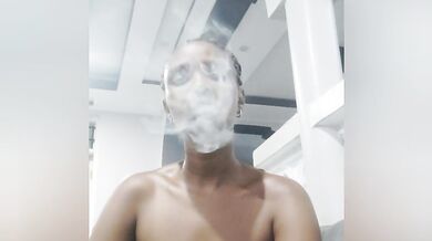 Village babe first time smoking