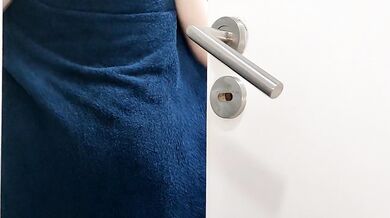 Spying my stepsister's friend masturbating in the bathroom