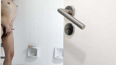 Spying my stepsister's friend masturbating in the bathroom