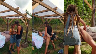 Sex in a swinging pergola - RosenlundX - Vertical