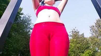 I Have Visited Public Stadium In Tight Transparent Suit With Amazing Cameltoe