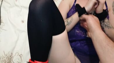 petite skinny babe hot lingirie squirts and fucked POV