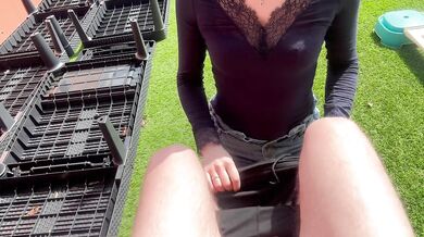 he asks me to jerk him off quietly to motivate him to tidy up the terrace