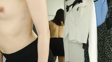 Sexy Big Ass Student Try on Clothes and Gets Wet in Public Fitting Room- by OF Model @Misscabrera