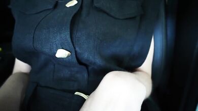 Condom Off and Cum Filled Pussy. Hot Blonde Car Sex with a Creampie POV