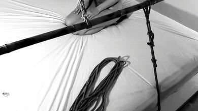 Daddy loves to see you struggle: Making herself cum hard with a devilish crotch rope | Bdsmlovers91
