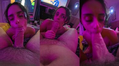 Teen latina chokes on fat cock