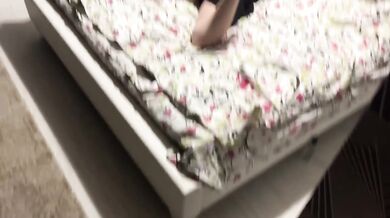 I noticed that my stepsister was masturbating to porn, and I persuaded her to have sex.