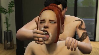 Insatiable wife wants cock in the kitchen. THE SIMS4.
