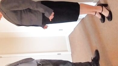 When the boss tries to fire her, she does anal and more to keep her job