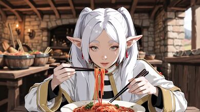 Frieren-Inspired Elf Mage Cosplay Gangbang - Medieval Tavern Creampie Overload Fantasy