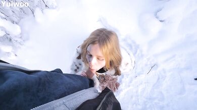 -30°C. It's very cold, but the Schoolgirl wants ice cream in her Mouth