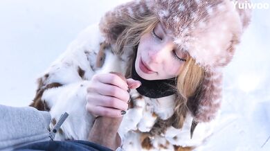 -30°C. It's very cold, but the Schoolgirl wants ice cream in her Mouth