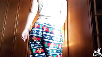 Walking and farting in cozy pajamas