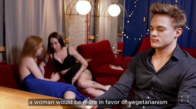 Sex office, part 4. Fucked a feminist and a vegan hard and rough