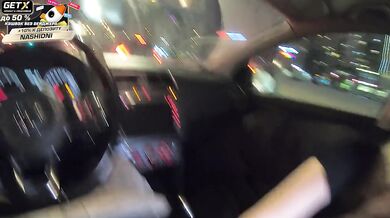 Public Double blowjob in the car from bestfriends by traffic police - Kira Viburn & Emma Korti