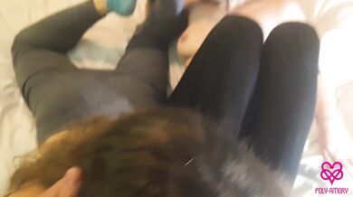 Foot-sock fetish with two girls