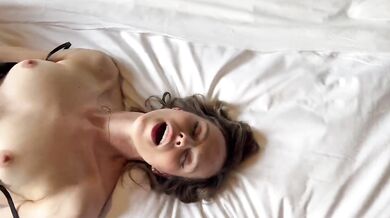 Wife fucks stranger in hotel window while husband watches / Double facial / Amateur hotwife