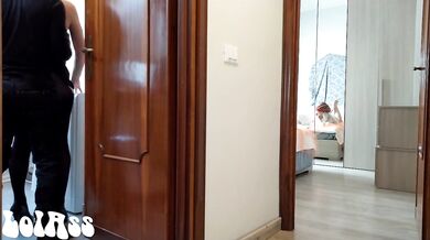 First he fucks the maid and then he destroys his wife's ass - Full video
