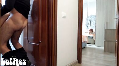 First he fucks the maid and then he destroys his wife's ass - Full video
