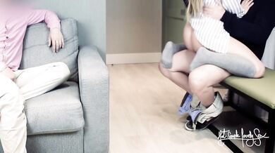 Hubby watches a fan fucks his wife. DP with anal plug. Cuckold creampie cleanup fantasy.