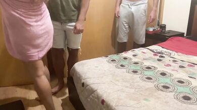 CUCKOLD become a THREESOME -HOTWIFE FUCK AND SUCK 2 FRIENDS