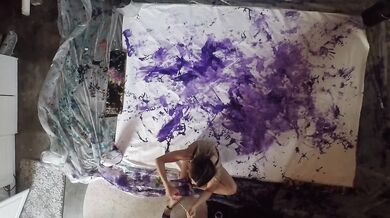 REAL STRIPPER paints an incredible masterpiece with PAINT FILLED HIGH HEELS